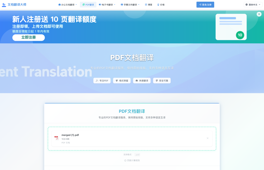 文件选择后进入分析阶段